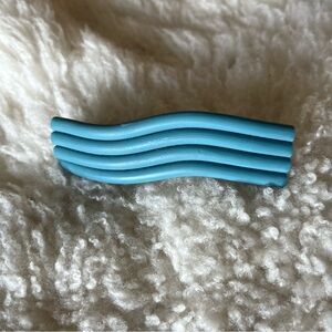 Handmade Clay Blue Wave Hair Clip
